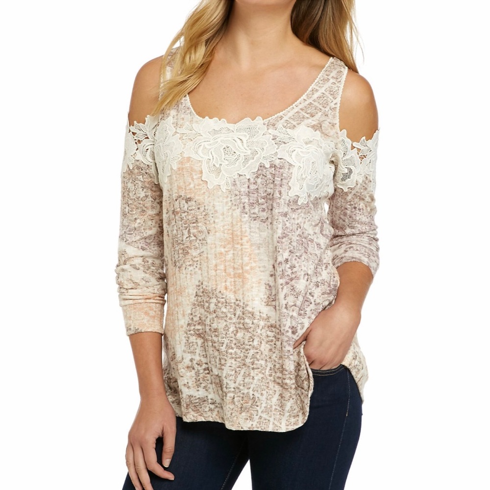 Vintage America Blues Bethany Cold Shoulder Top